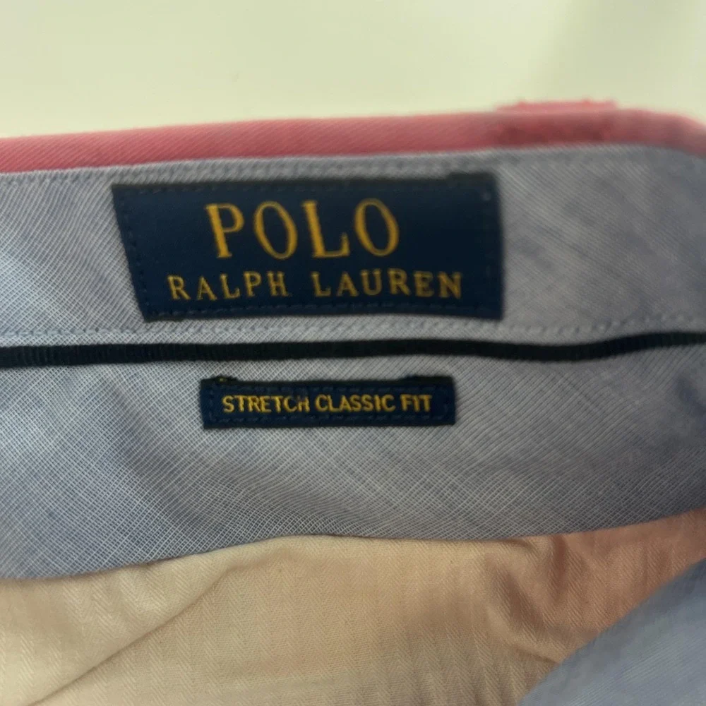 NWT Polo Ralph‎ Lauren Pants 32x32 Red Coral Stretch Suffield Classic Fit Chino